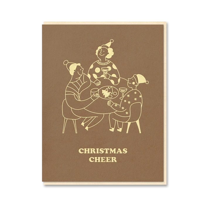 Doodles Christmas Cheer Letterpress Card By Penny Black