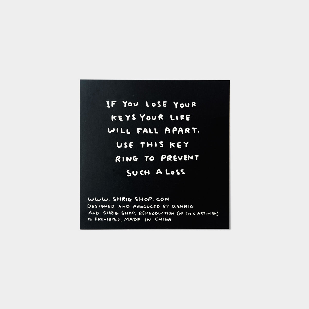 To Hell With Everything David Shrigley Enamel Keyring By Penny Black