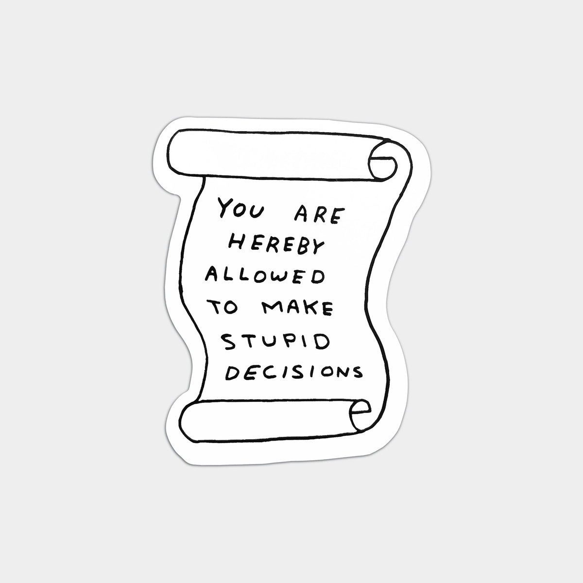 David Shrigley Stupid Decisions Sticker Pack (3pcs) By Penny Black