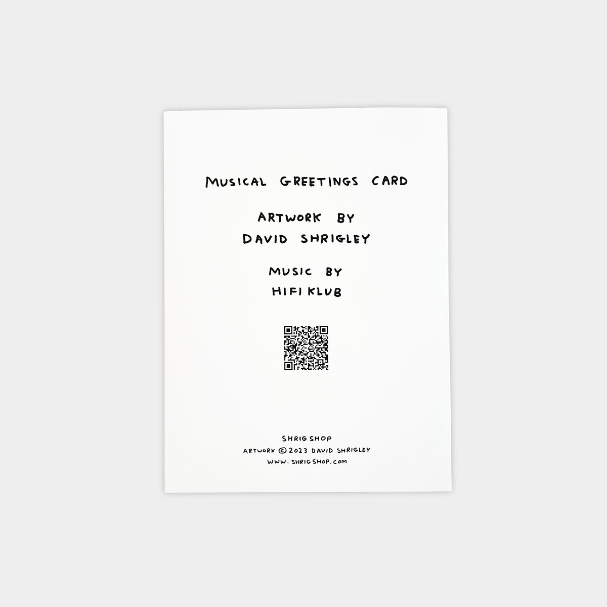 David Shrigley Rubbish Musical Card By Penny Black
