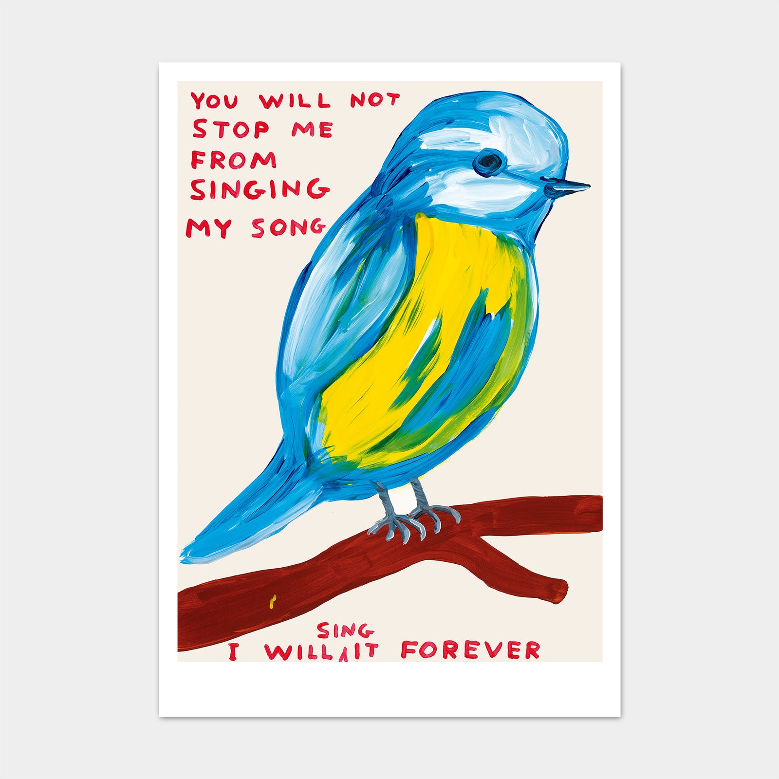 You Will Not Stop Me From Singing My Song David Shrigley Postcard By Penny Black