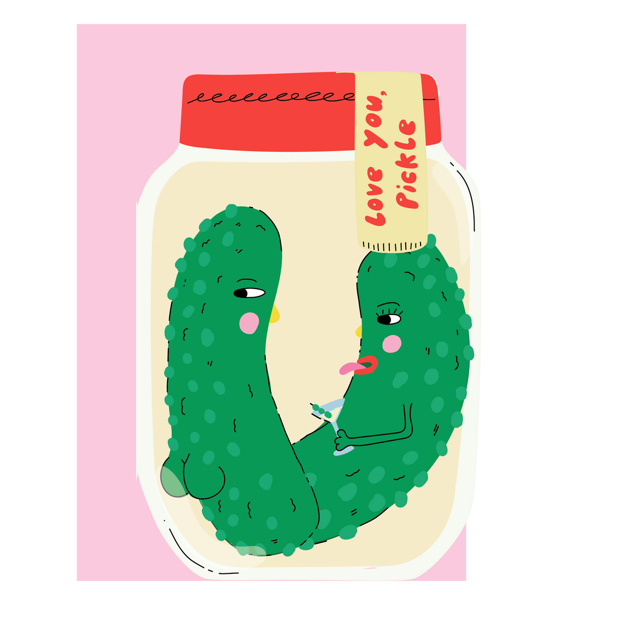 Love You Pickle Valentine's Day Card by penny black