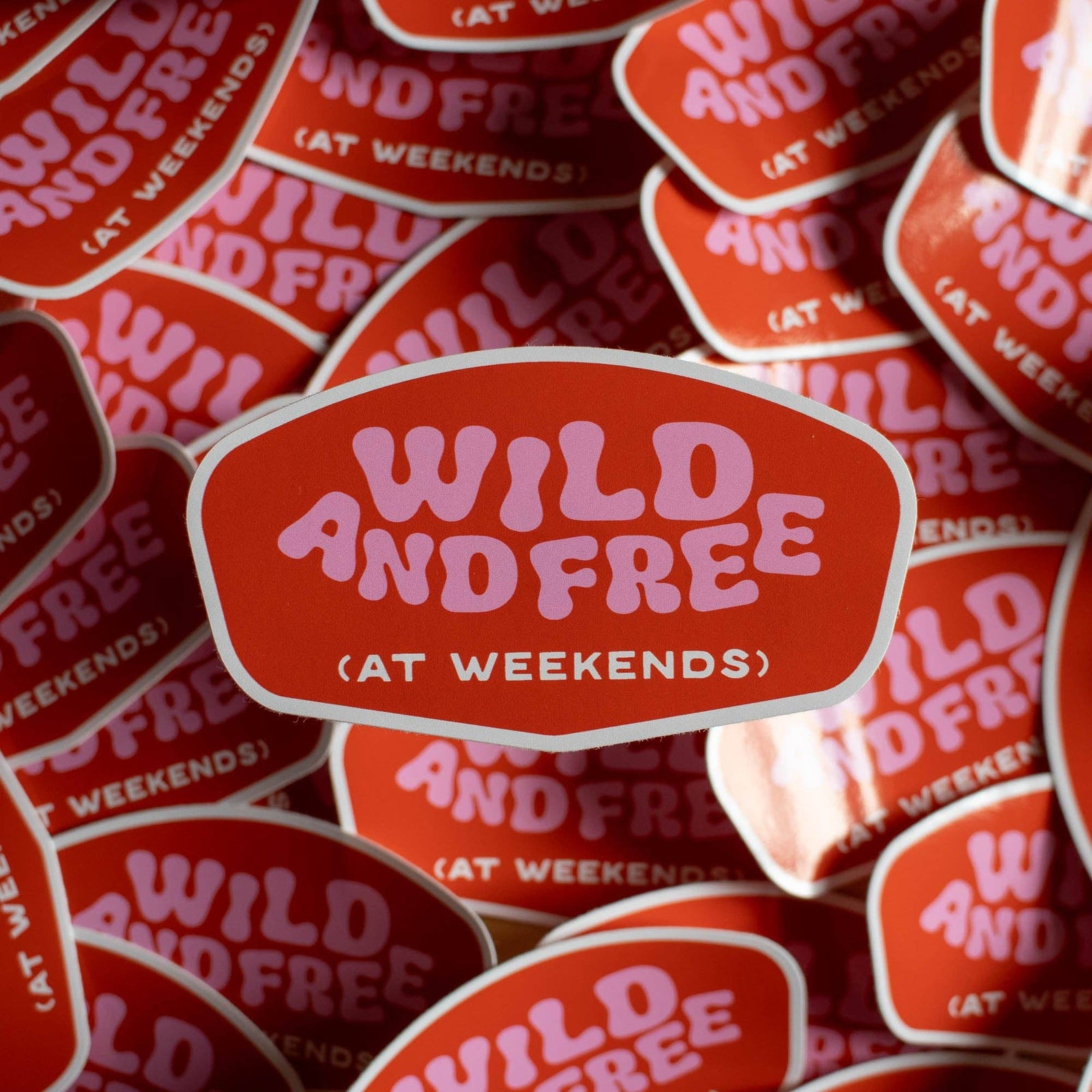 Wild and Free (at weekends) Vinyl Sticker by finest imaginary at penny black