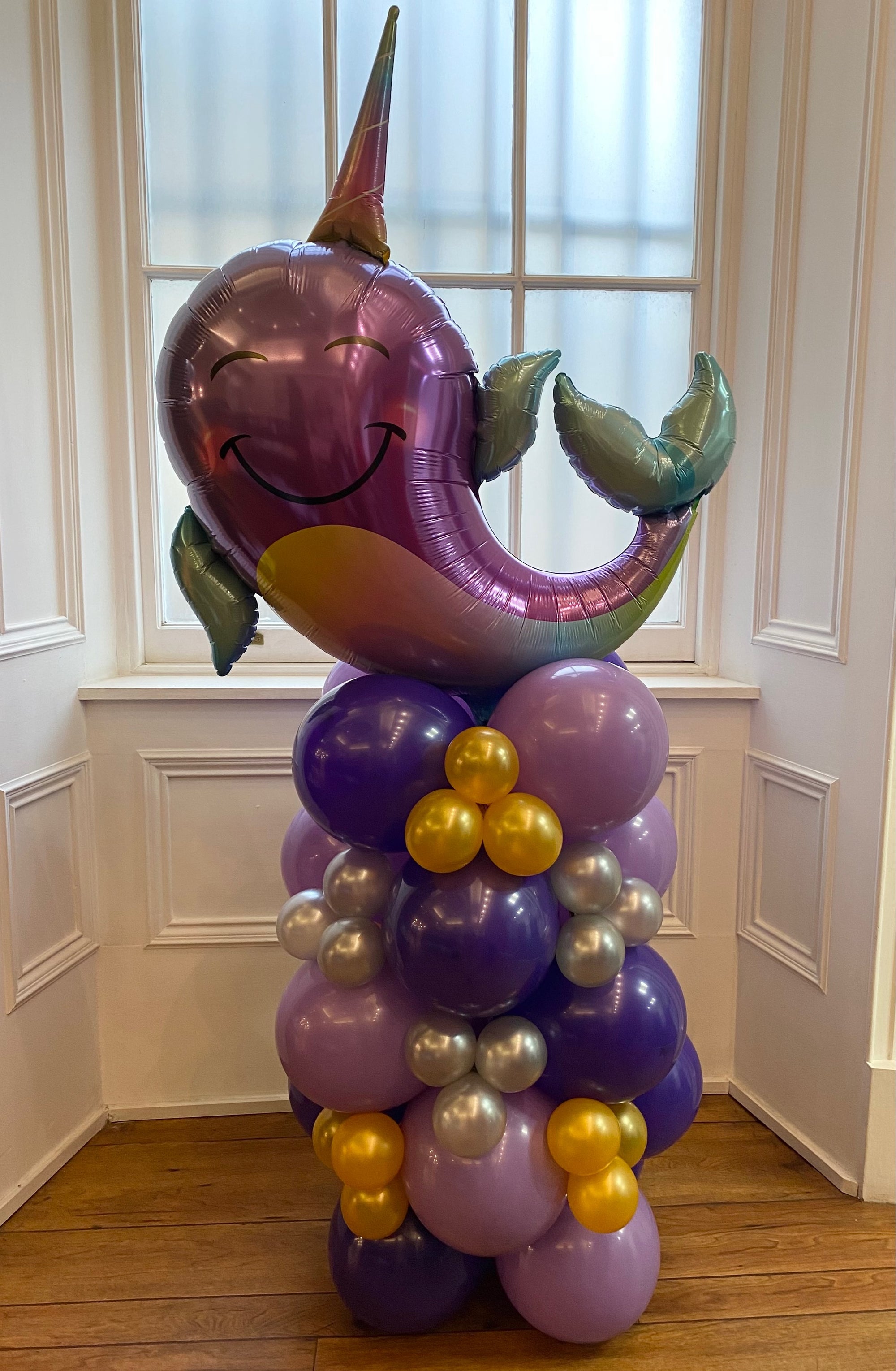 5 Layer Air-filled Narwhal Balloon Stack from Penny Black