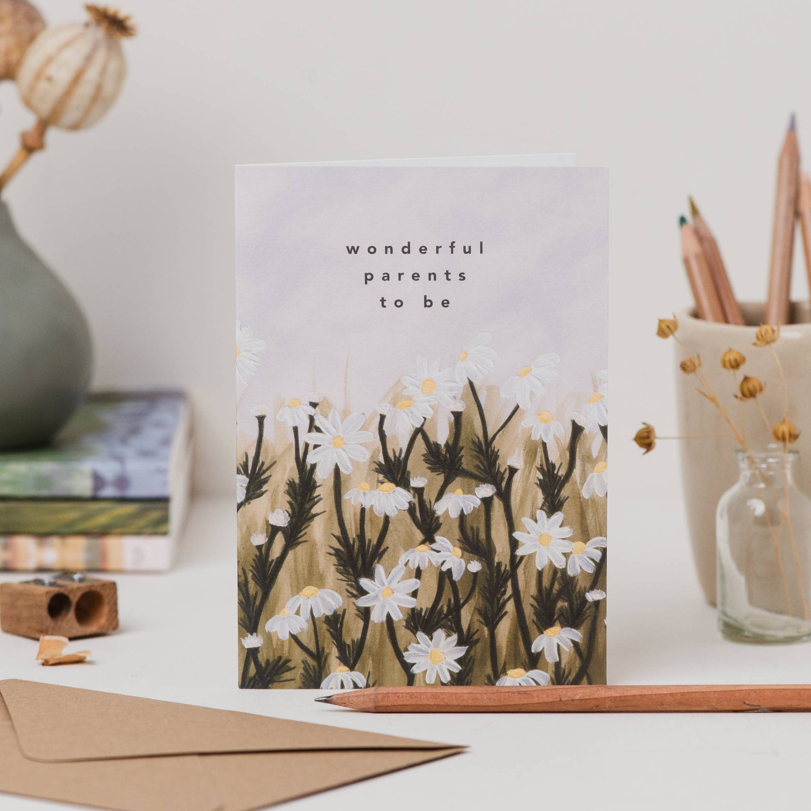 Wonderful Parents To Be Daisies Baby Shower Card by joy jen studio at penny black