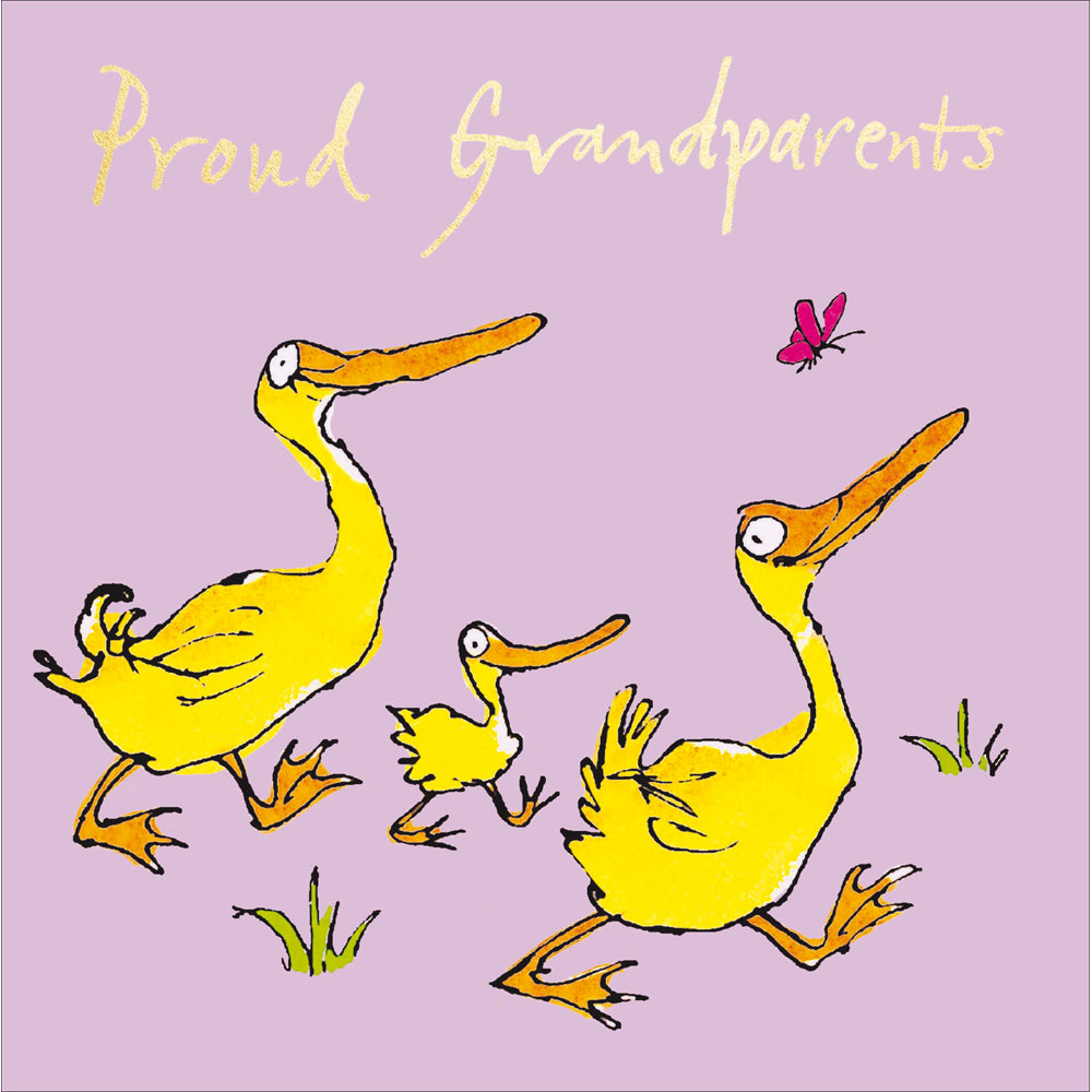 Proud Grandparents Ducks Quentin Blake New Baby Card from Penny Black