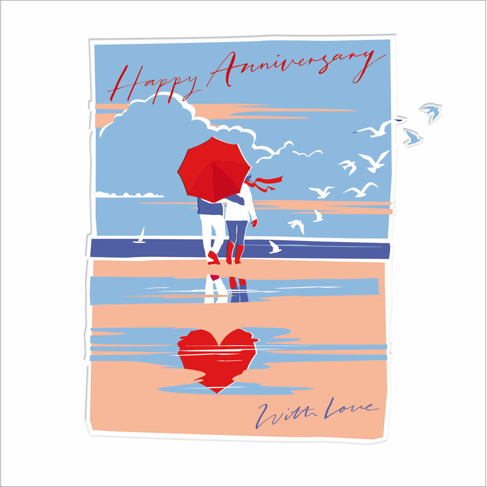 Riviera Beach Stroll Anniversary Card by penny black