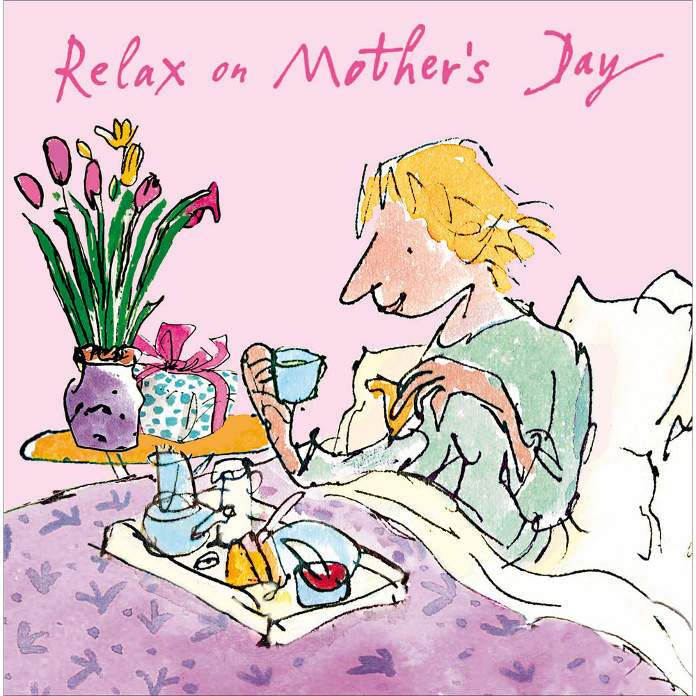 Breakfast in Bed Quentin Blake Mother's Day Card by penny black