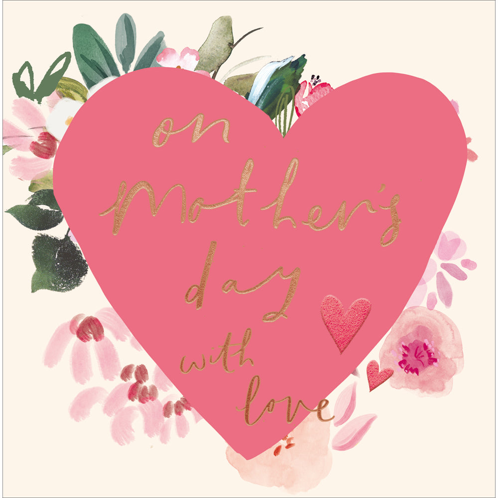 Abstract Floral Heart Mother's Day Card by penny black