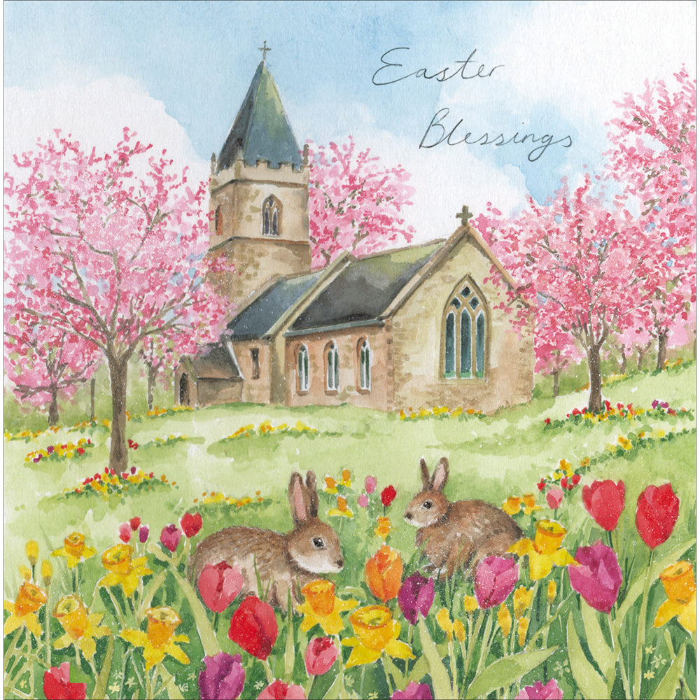 Full Bloom Churchyard Easter Card by penny black