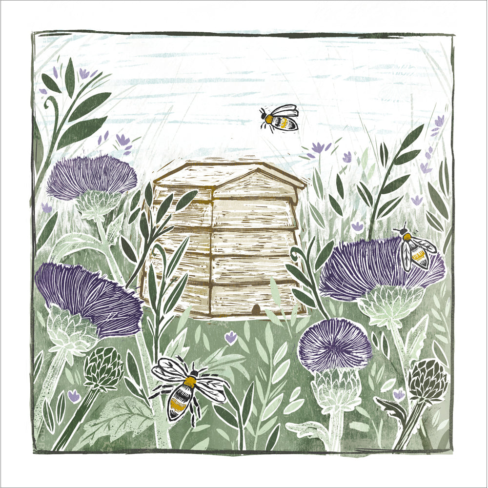 Wild Beehive Art Card by penny black