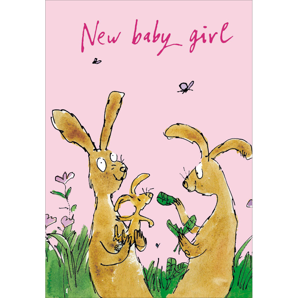 Bunnies Quentin Blake Baby Girl Card from Penny Black