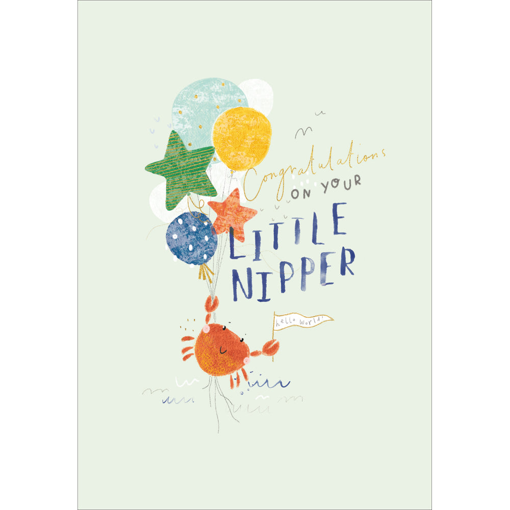 Little Nipper New Baby Congratulations Card from Penny Black