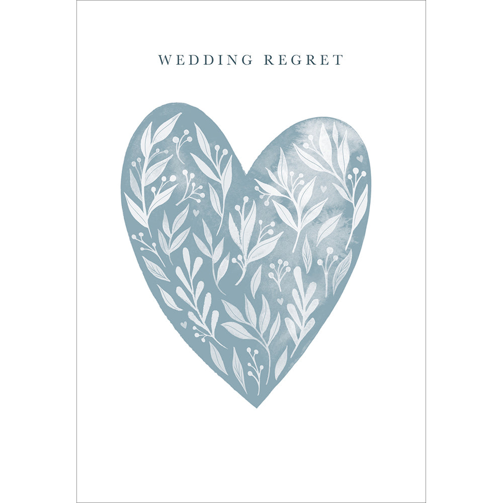 Pressed Foliage Heart Wedding Regret Card from Penny Black