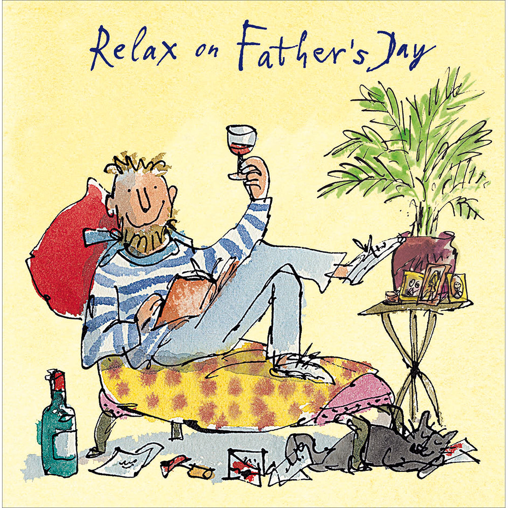 Relaxing Quentin Blake Father's Day Card by penny black
