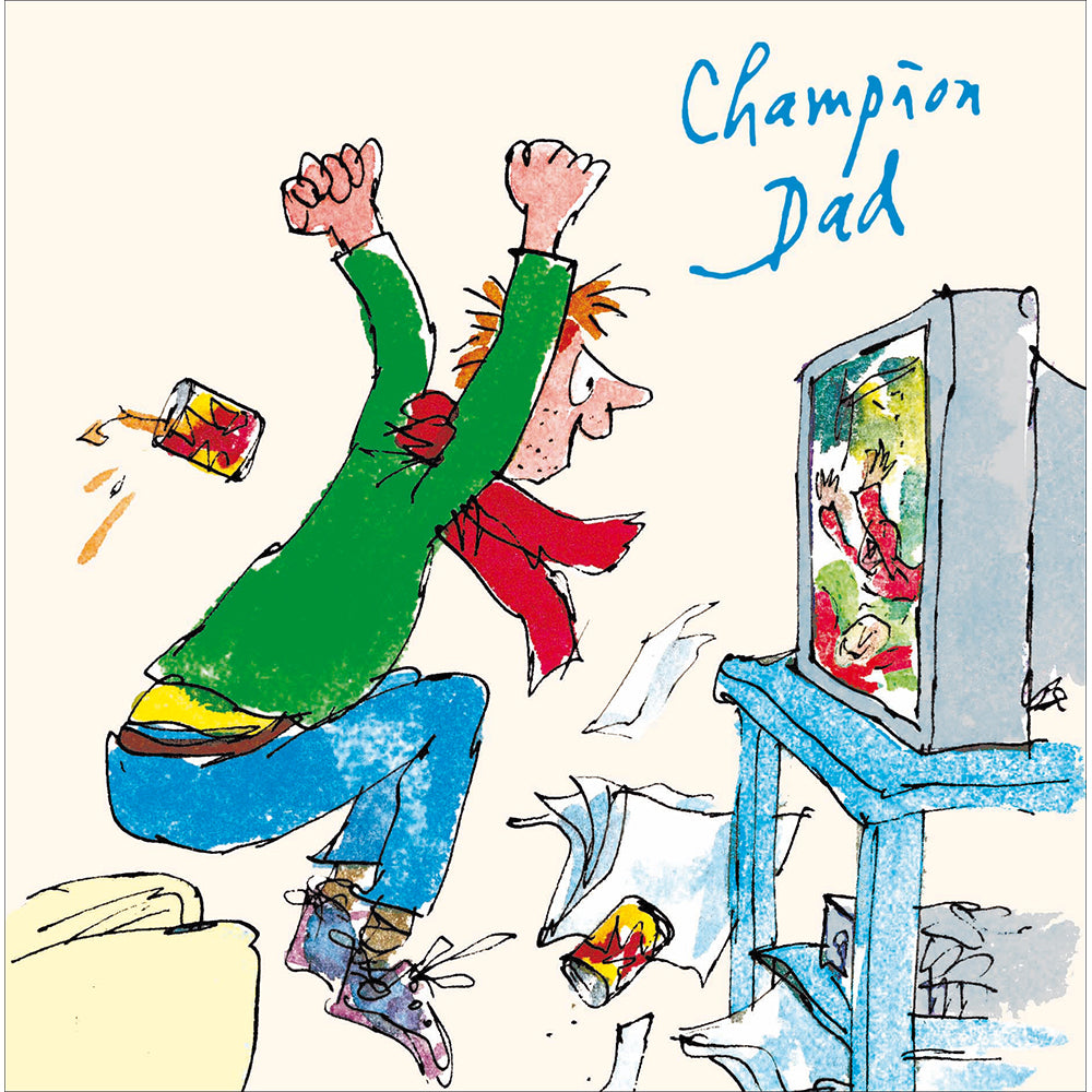 Champion Dad Sporty Quentin Blake Father's Day Card by penny black