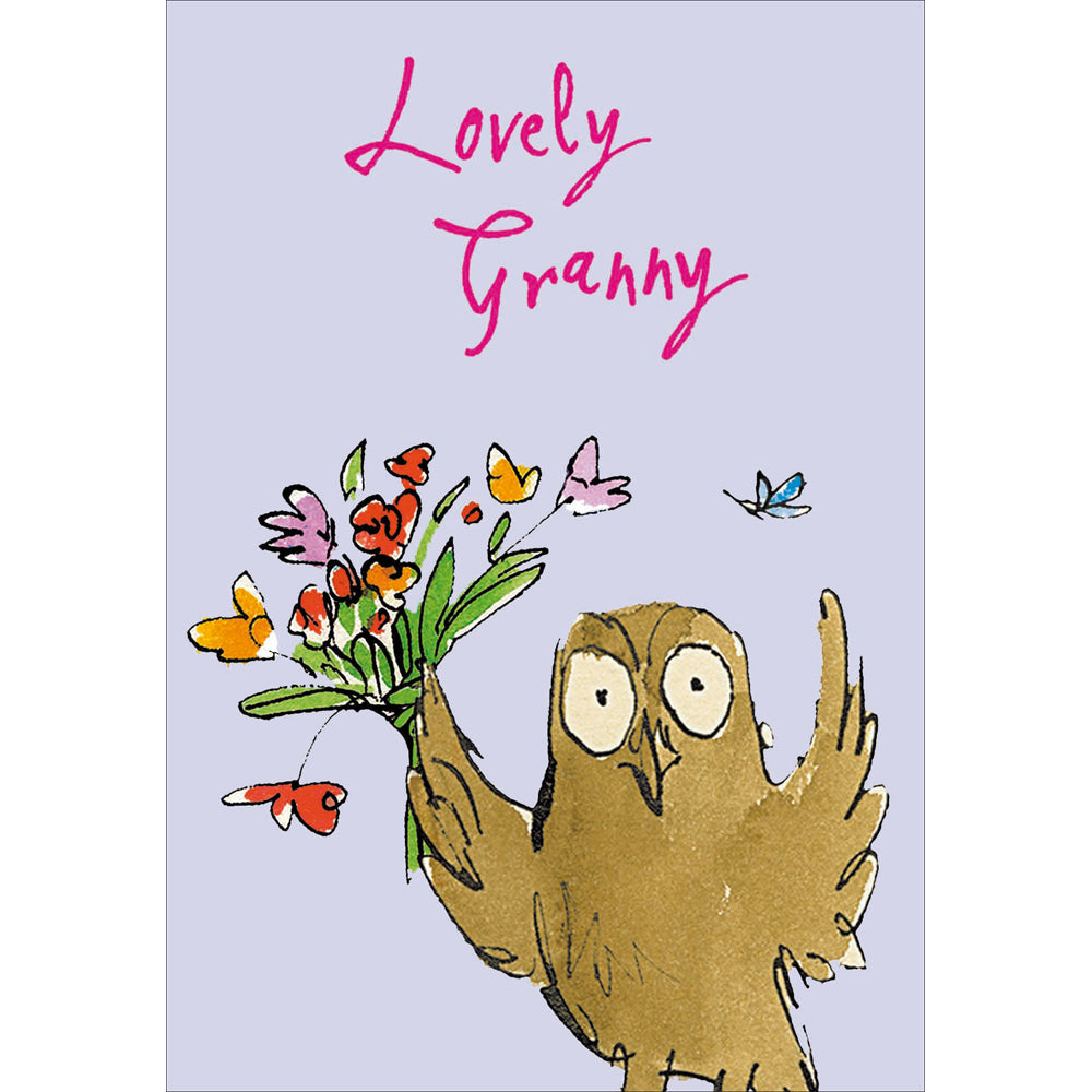 Lovely Granny Owl Quentin Blake Birthday Card from Penny Black