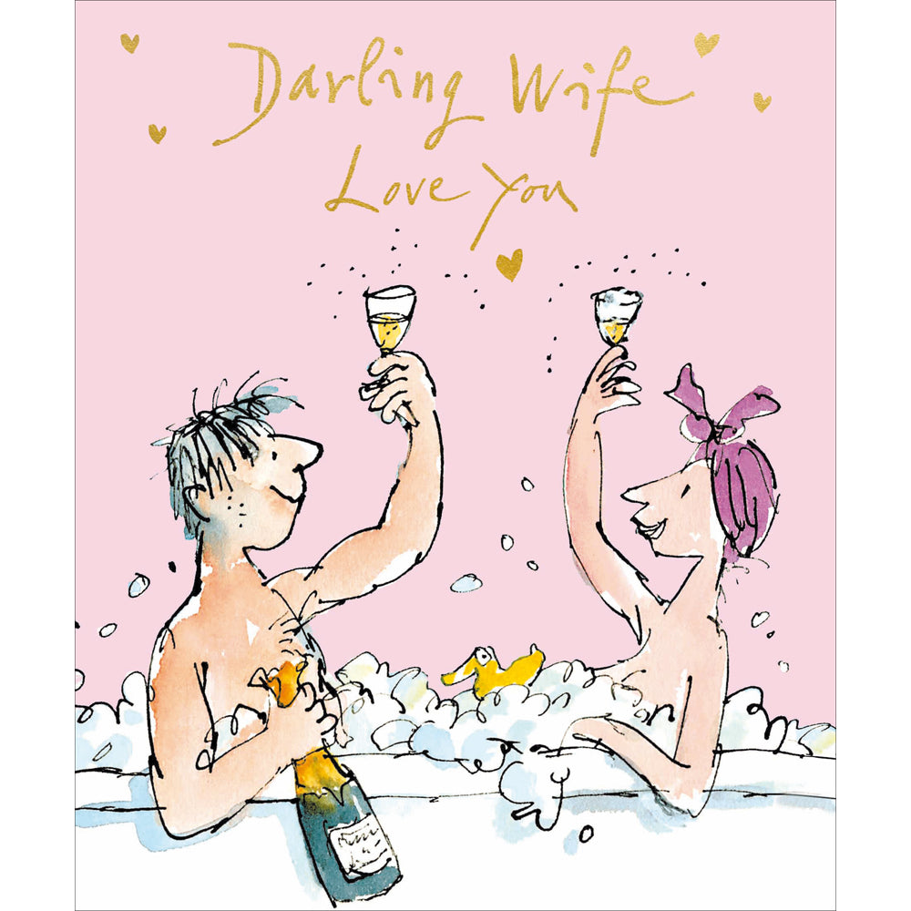 Quentin Blake Darling Wife Love You Birthday Card at Penny Black