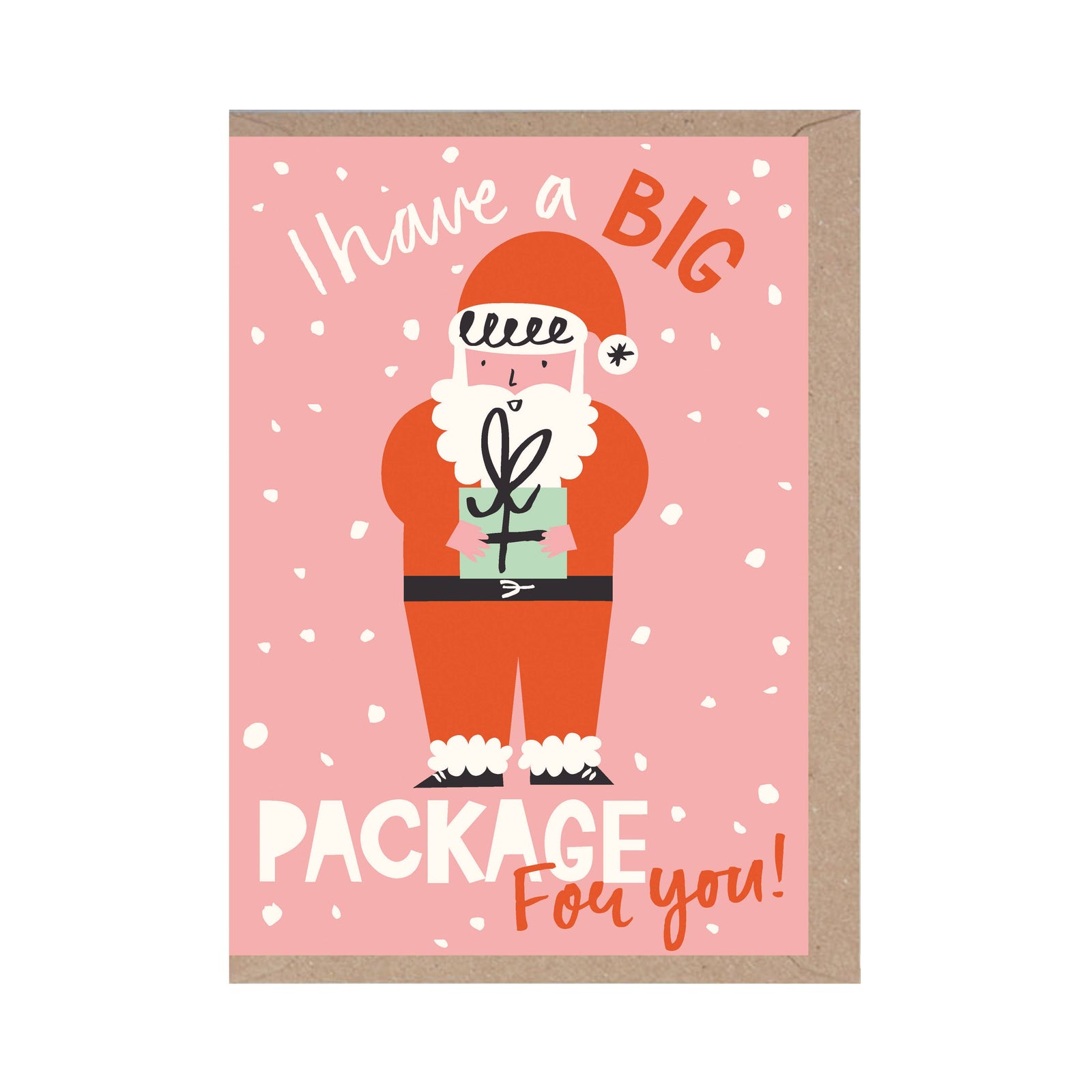 Santa Big Package Funny Christmas Card by penny black