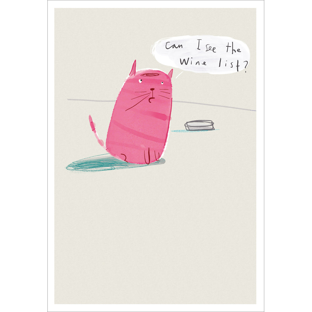 Wine List Funny Cat Card from Penny Black