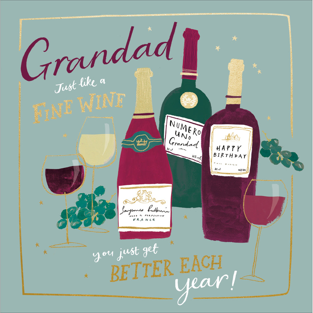 Grandad Fine Wine Birthday Card from Penny Black