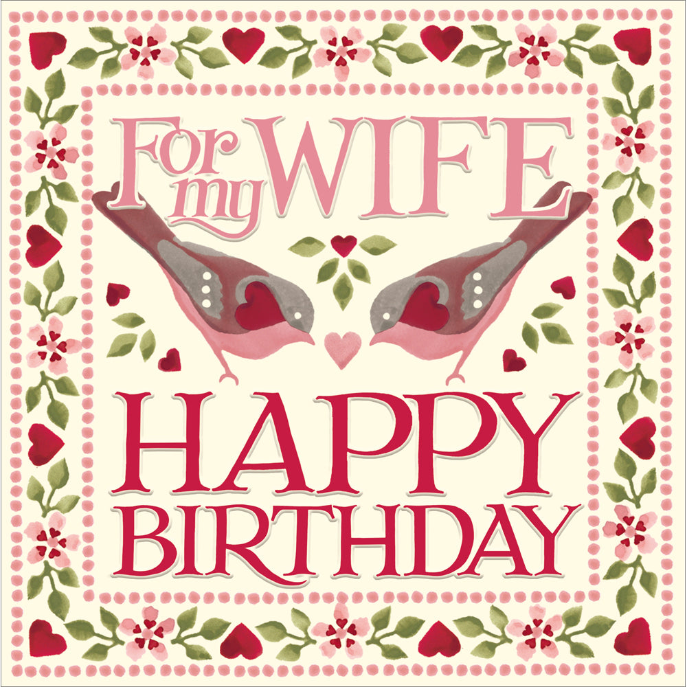 Wife Folk Pattern Emma Bridgewater Birthday Card from Penny Black