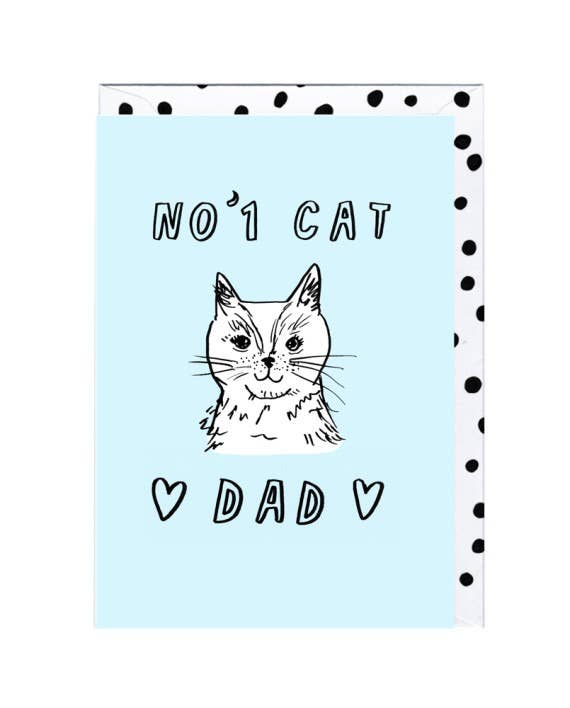 No.1 Cat Dad Card