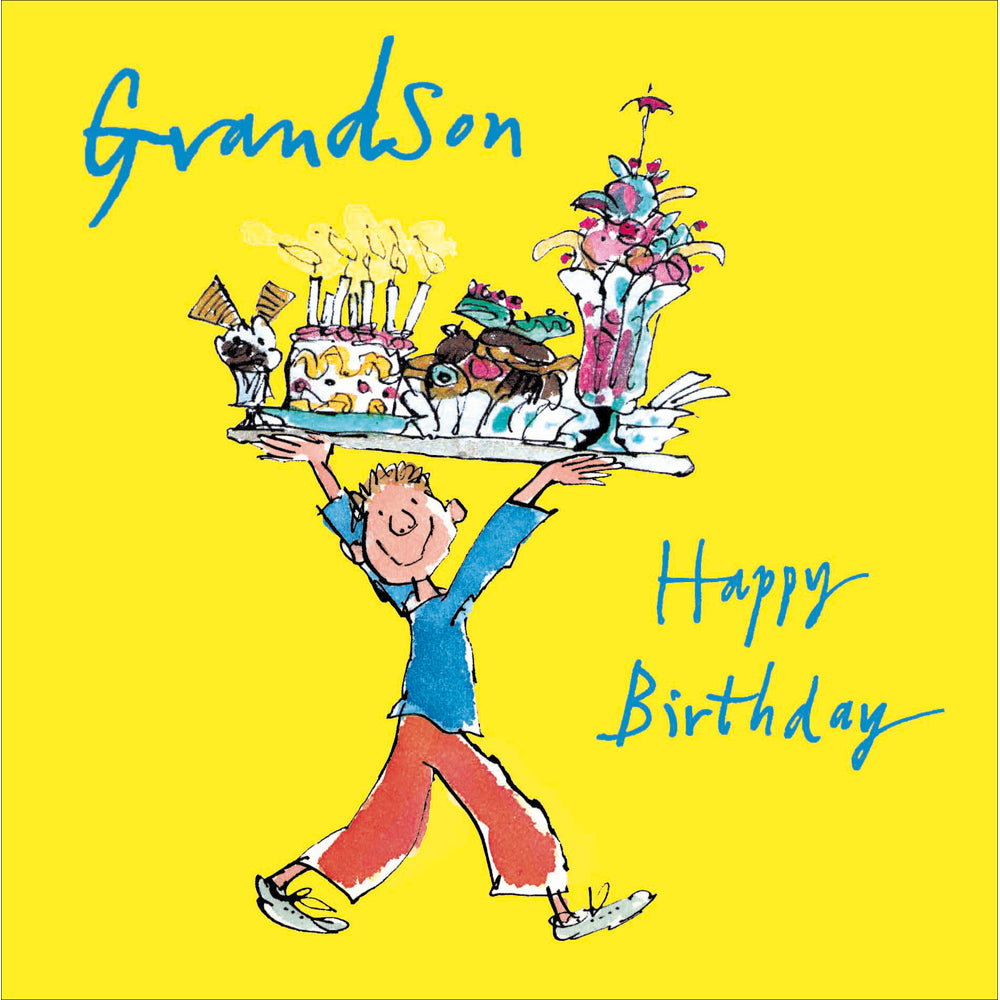 Quentin Blake Giant Desserts Platter Grandson Birthday Card from Penny Black