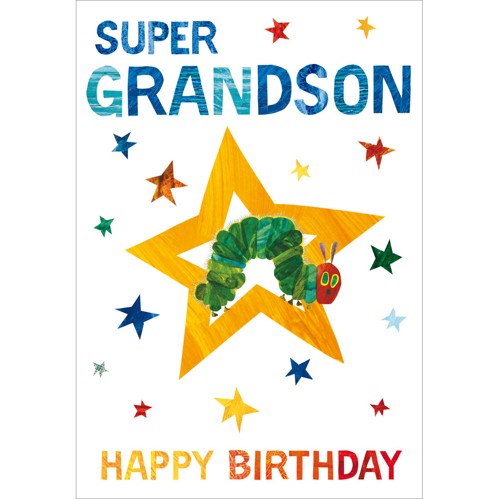 Grandson A Very Hungry Caterpillar Star Birthday Card from Penny Black