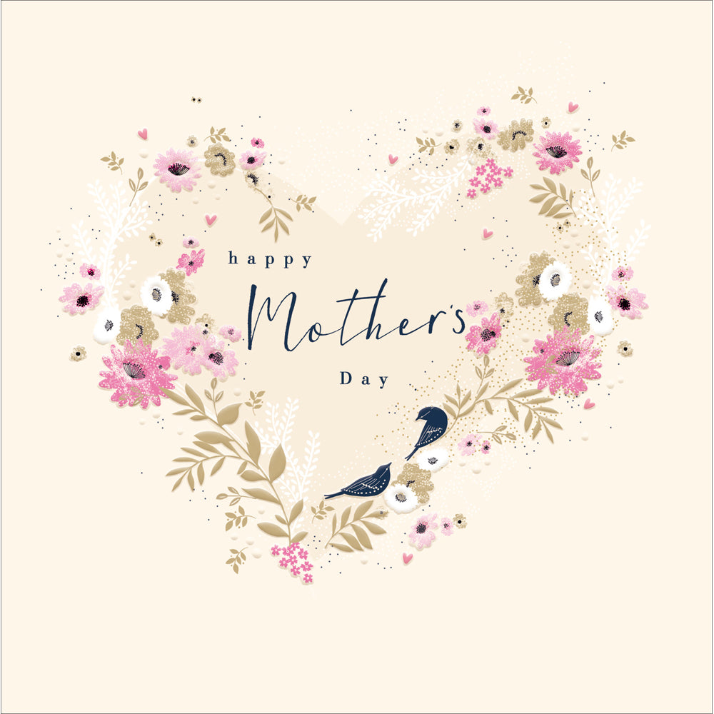Foliage Heart Embellished Mother's Day Card by penny black