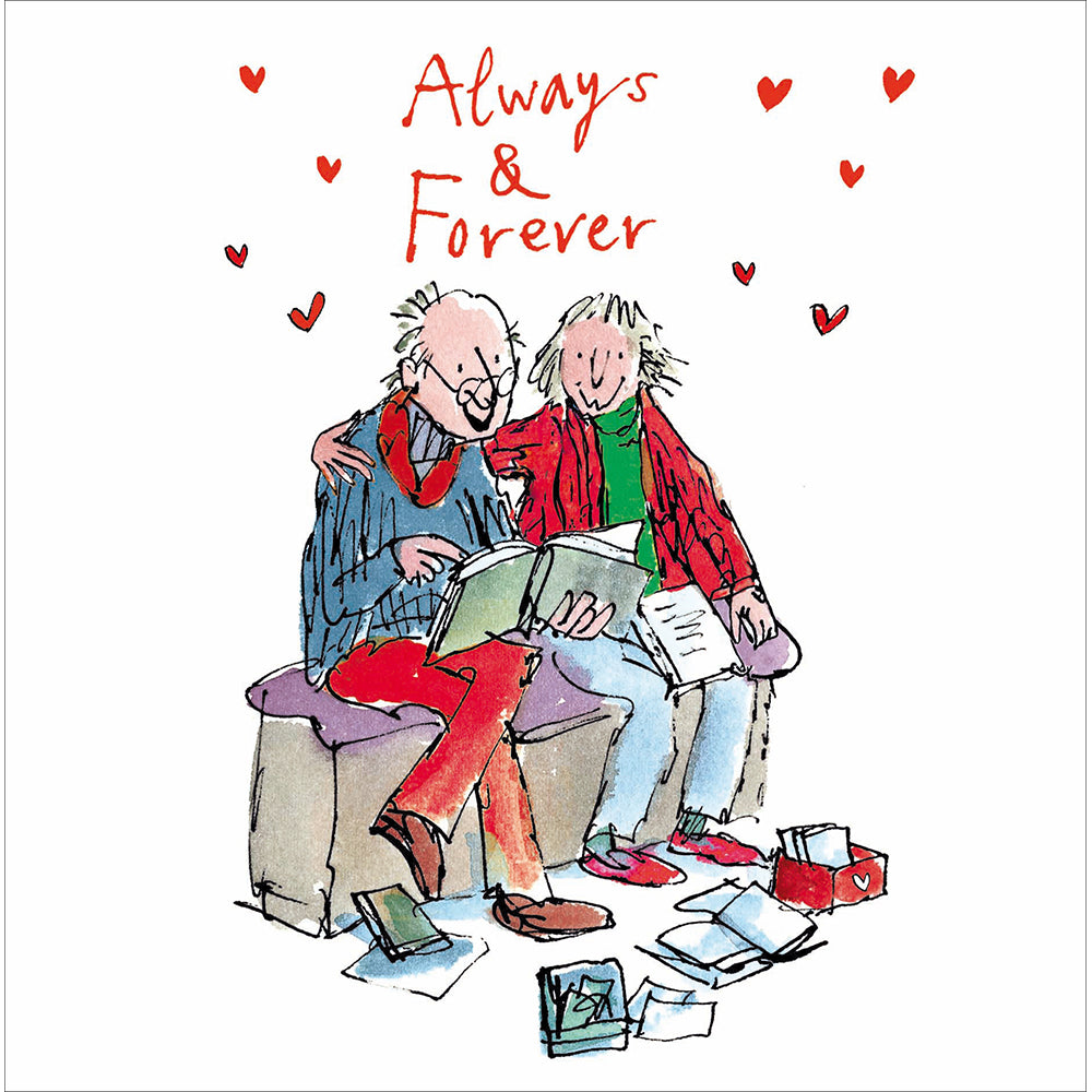 Always and Forever Reminisce Quentin Blake Valentine Card by penny black
