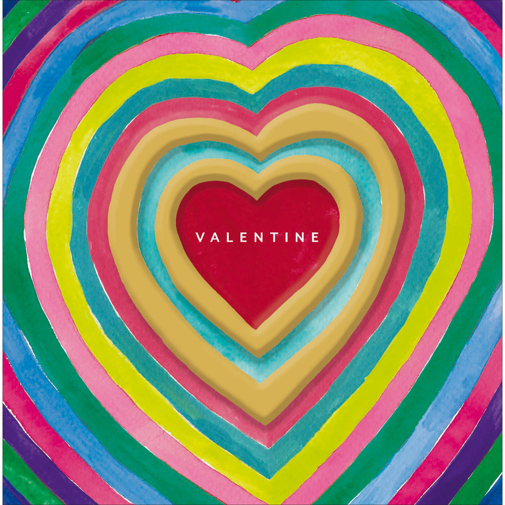 Rainbow Infinity Heart Valentine Card by penny black