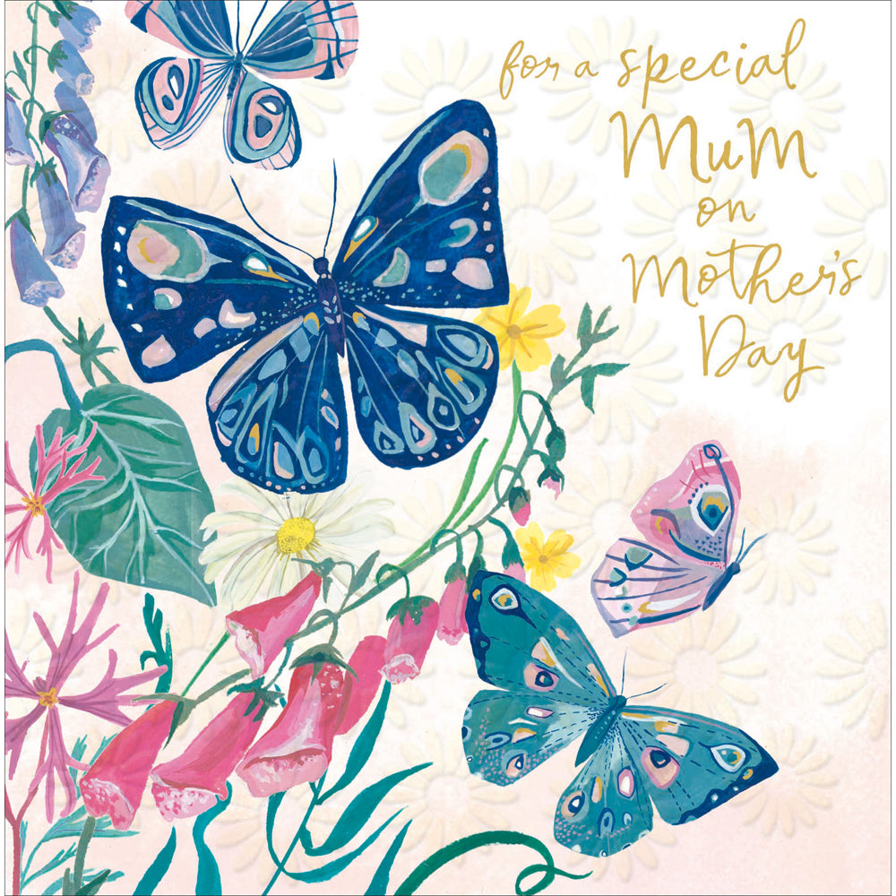 Special Butterfly Garden Embossed Mother's Day Card by penny black