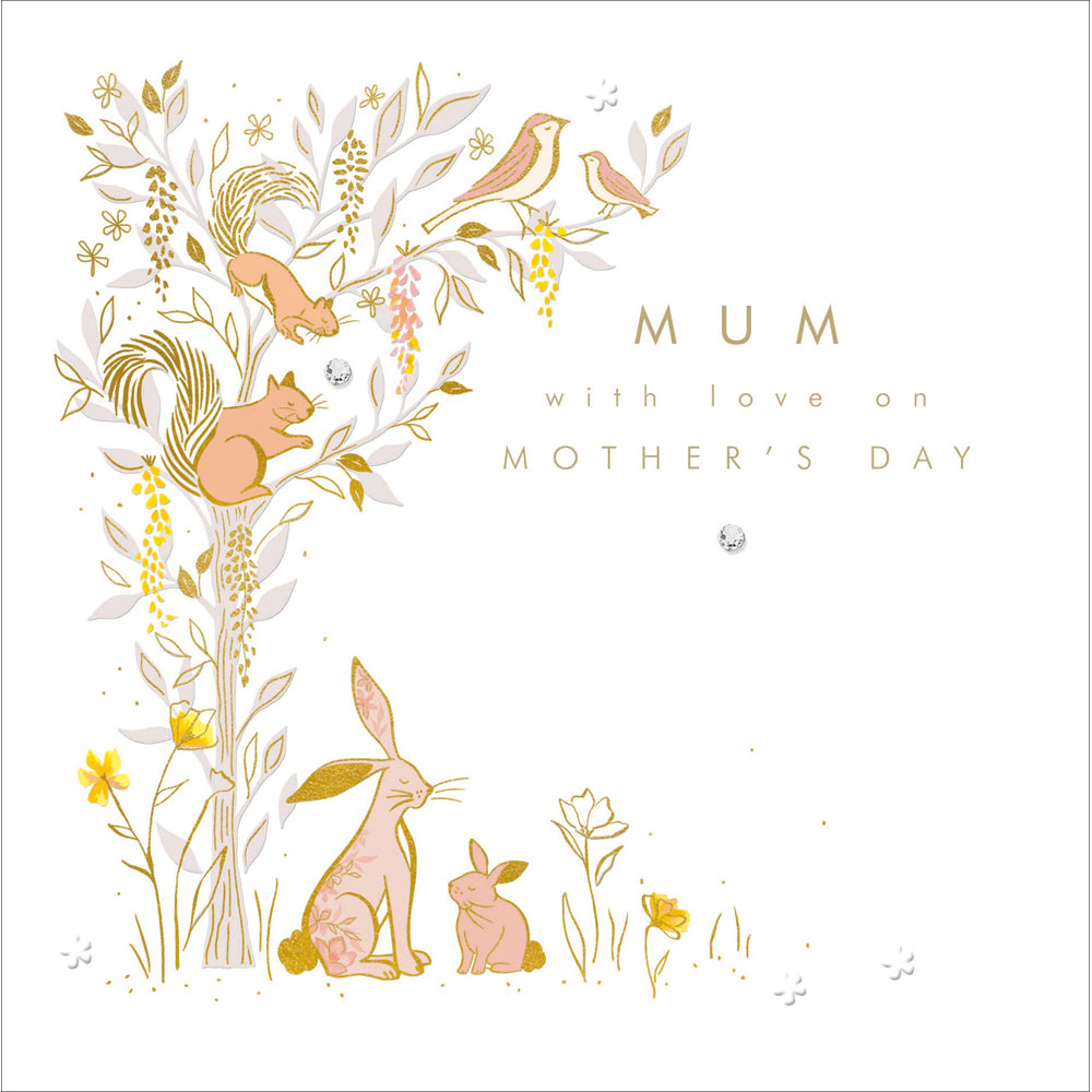 Woodland Family Diamante Mother&#39;s Day Card by penny black