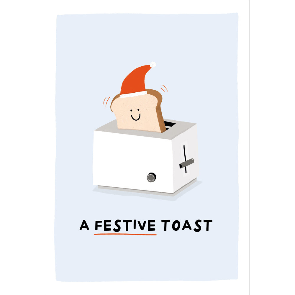 Festive Toast Funny Christmas Card by penny black
