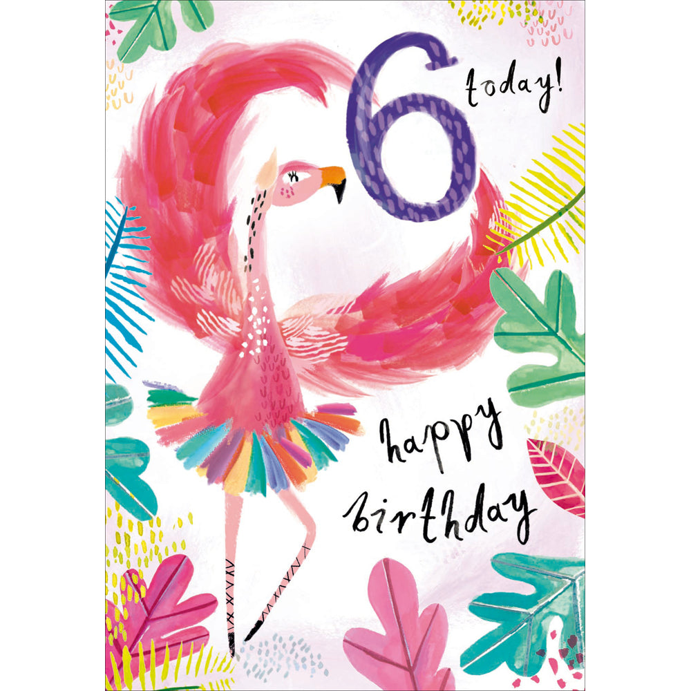 6 Today Flamingo Party Birthday Card from Penny Black