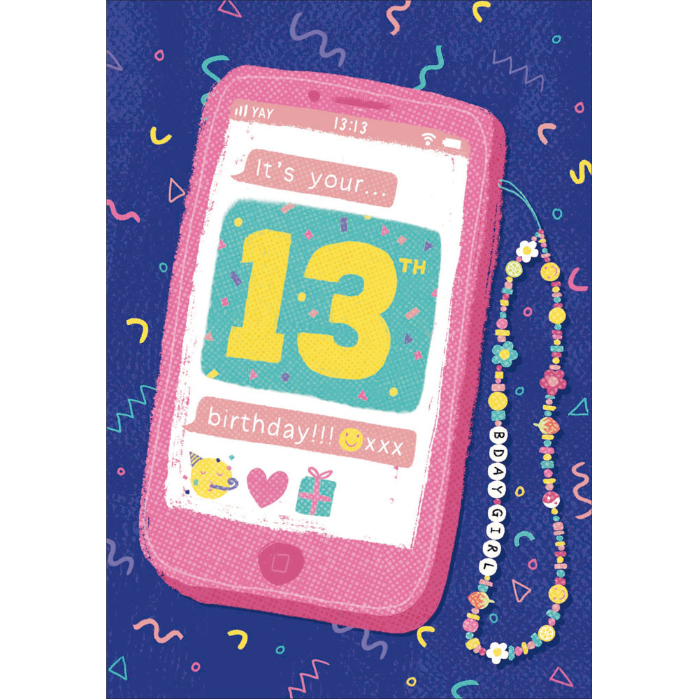 Mobile Phone It&#39;s Your 13th Birthday Card from Penny Black