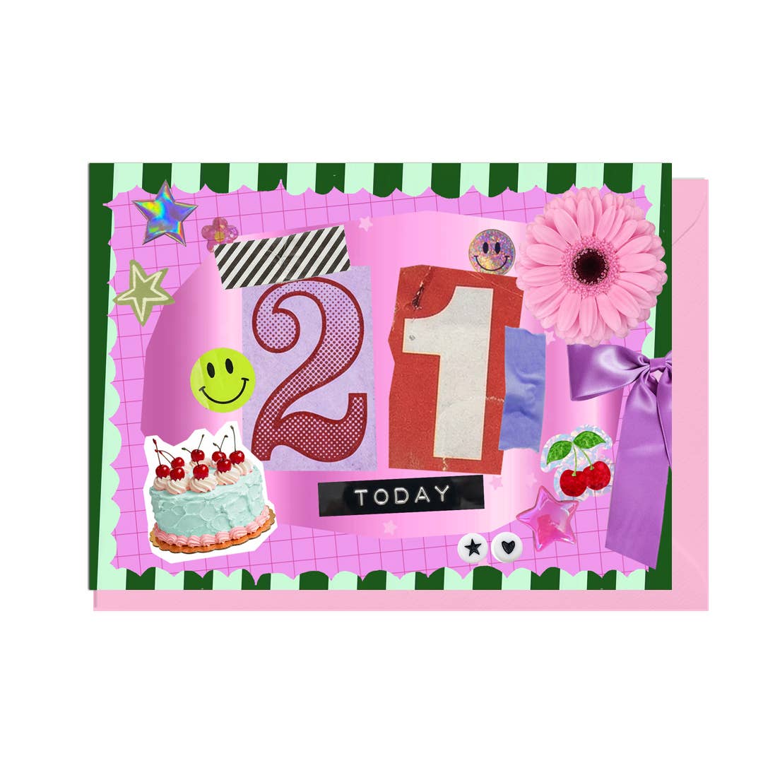 21 Today Junk Journal Card by penny black