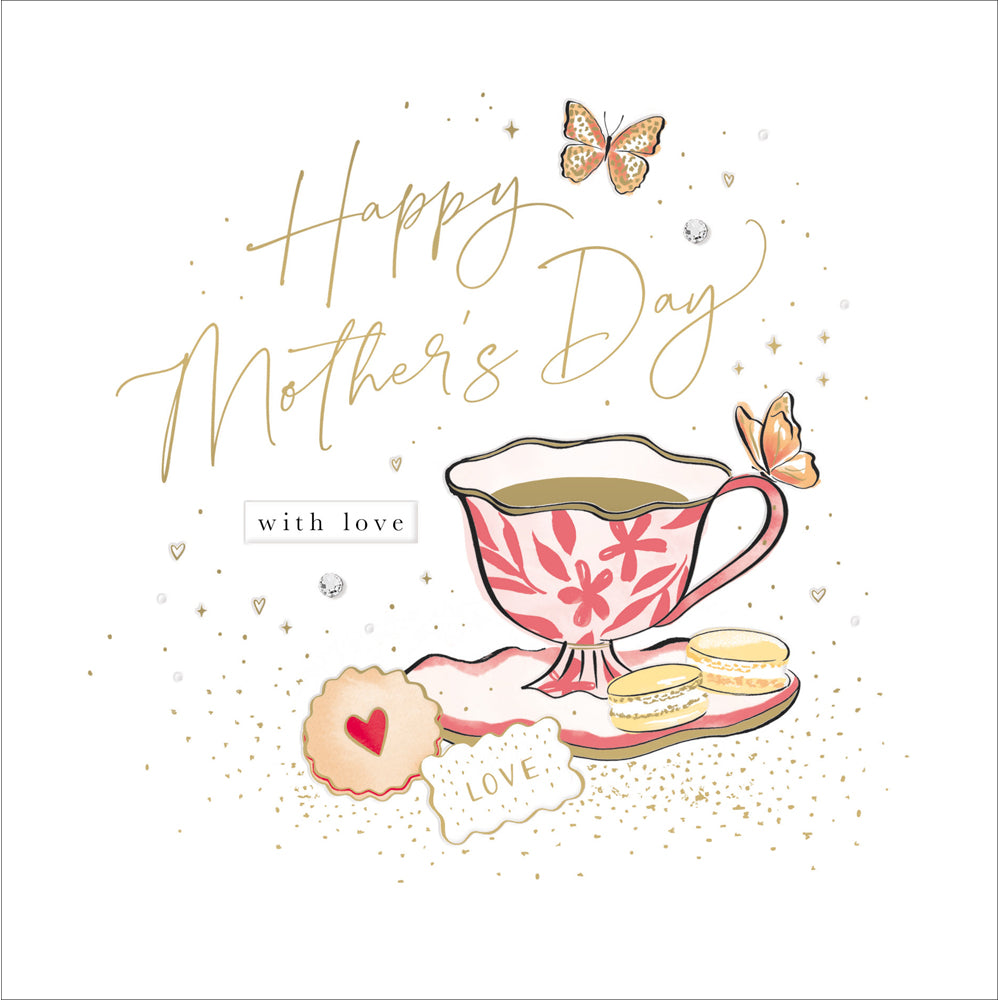 Tea and Biscuits Diamante Mother&#39;s Day Card by penny black
