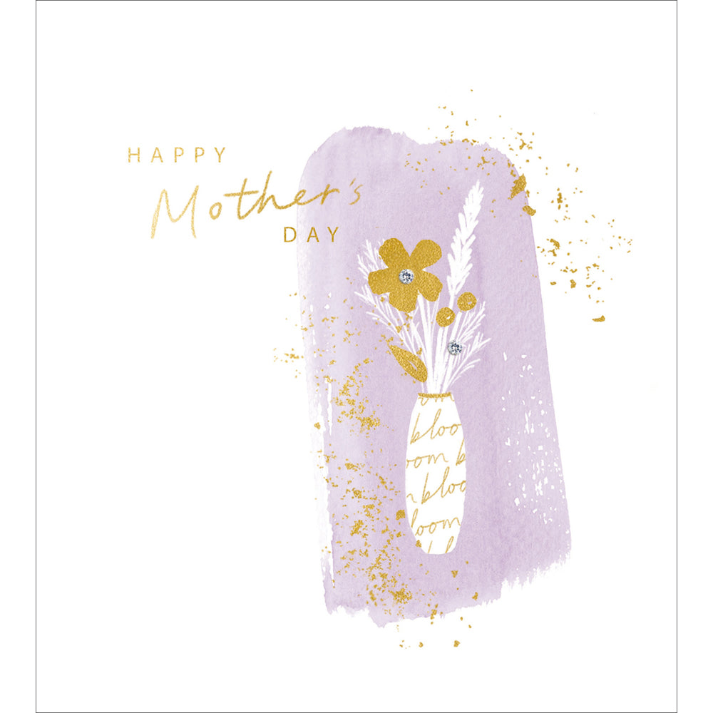 Floral Watercolour Diamante Mother&#39;s Day Card by penny black