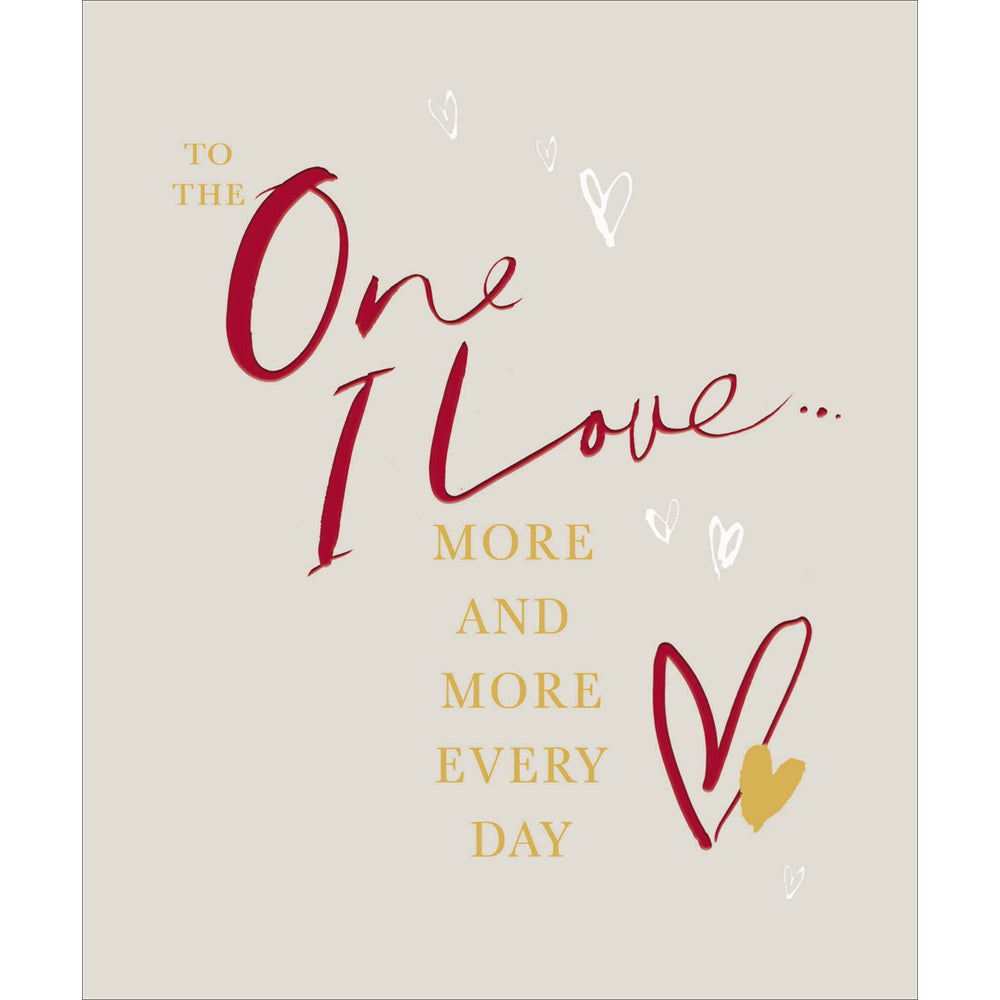 One I Love More and More Valentine Card by penny black