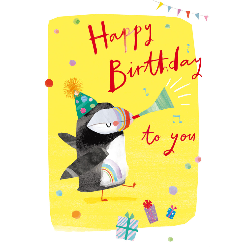 Party Puffin Children&#39;s Birthday Card from Penny Black