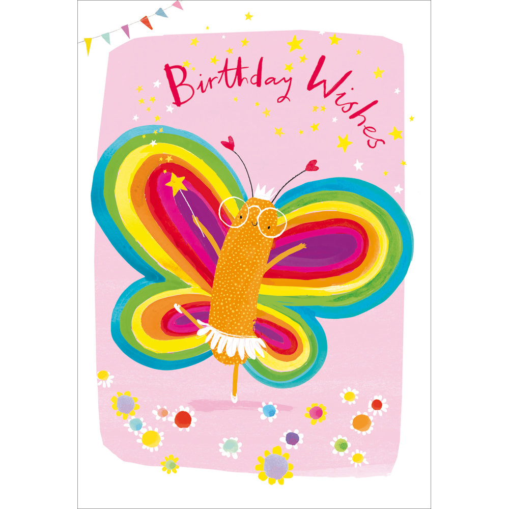 Rainbow Butterfly Kids Birthday Card at Penny Black