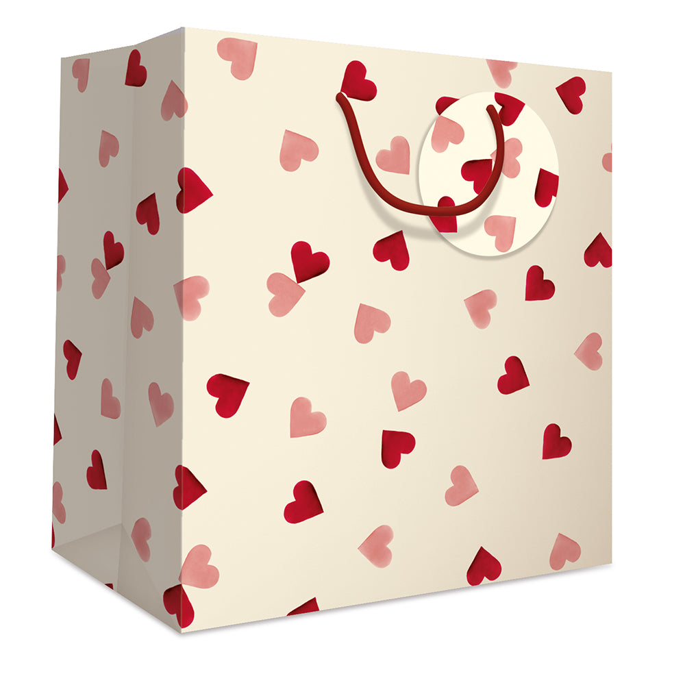 Emma Bridgewater Pink Hearts Medium Gift Bag By Penny Black