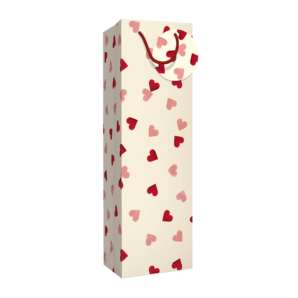 Emma Bridgewater Pink Hearts Bottle Gift Bag By Penny Black