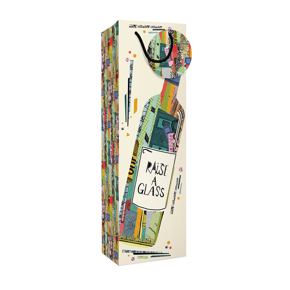 Mambo Raise A Glass Bottle Gift Bag By Penny Black