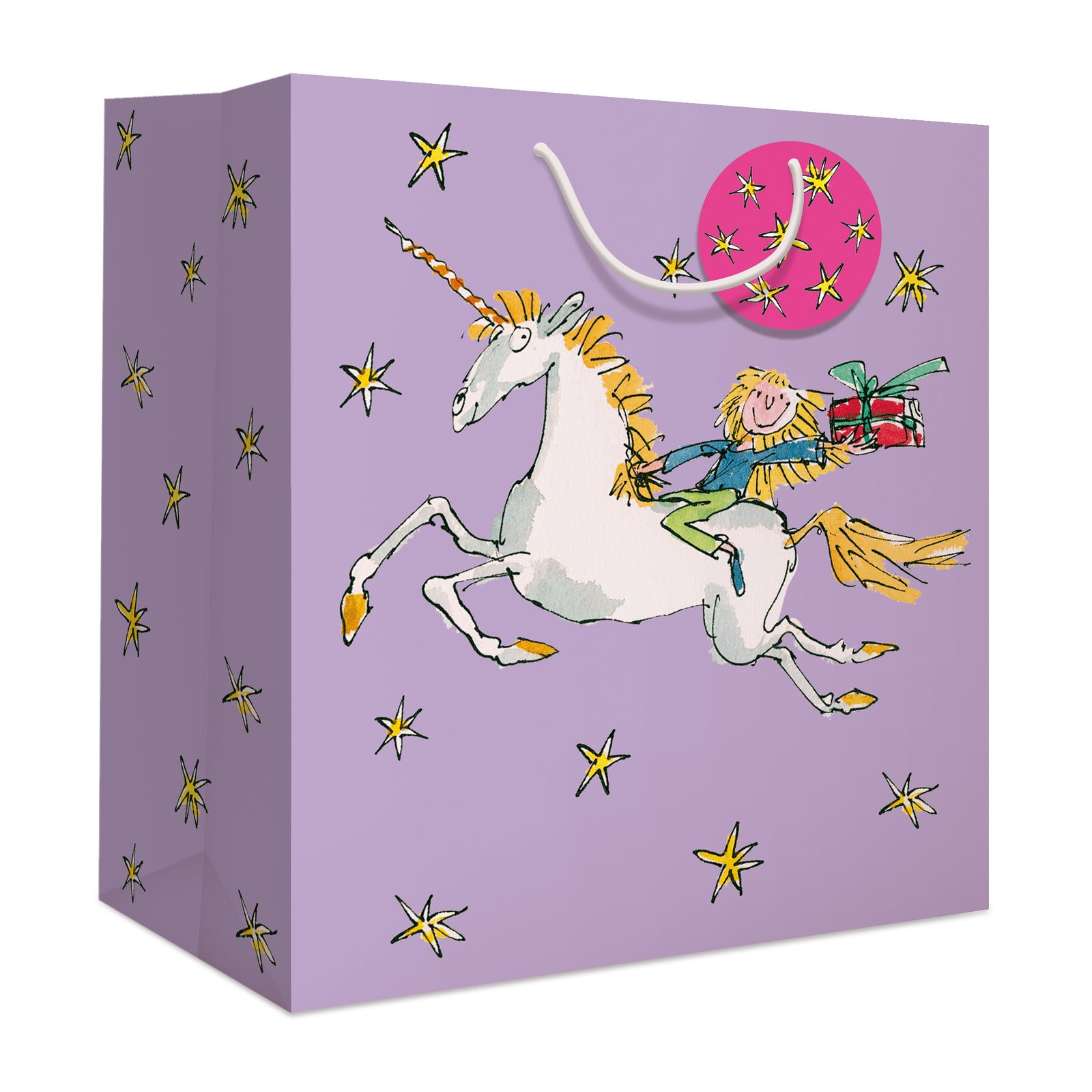 Quentin Blake Unicorn Large Gift Bag By Penny Black