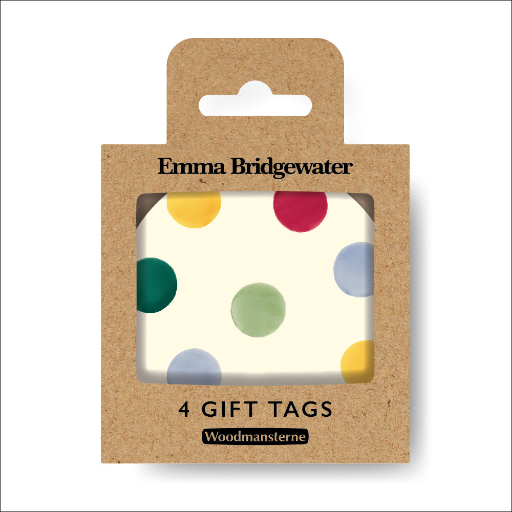 Emma Bridgewater Polka Dots Gift Tag 4 Pack By Penny Black