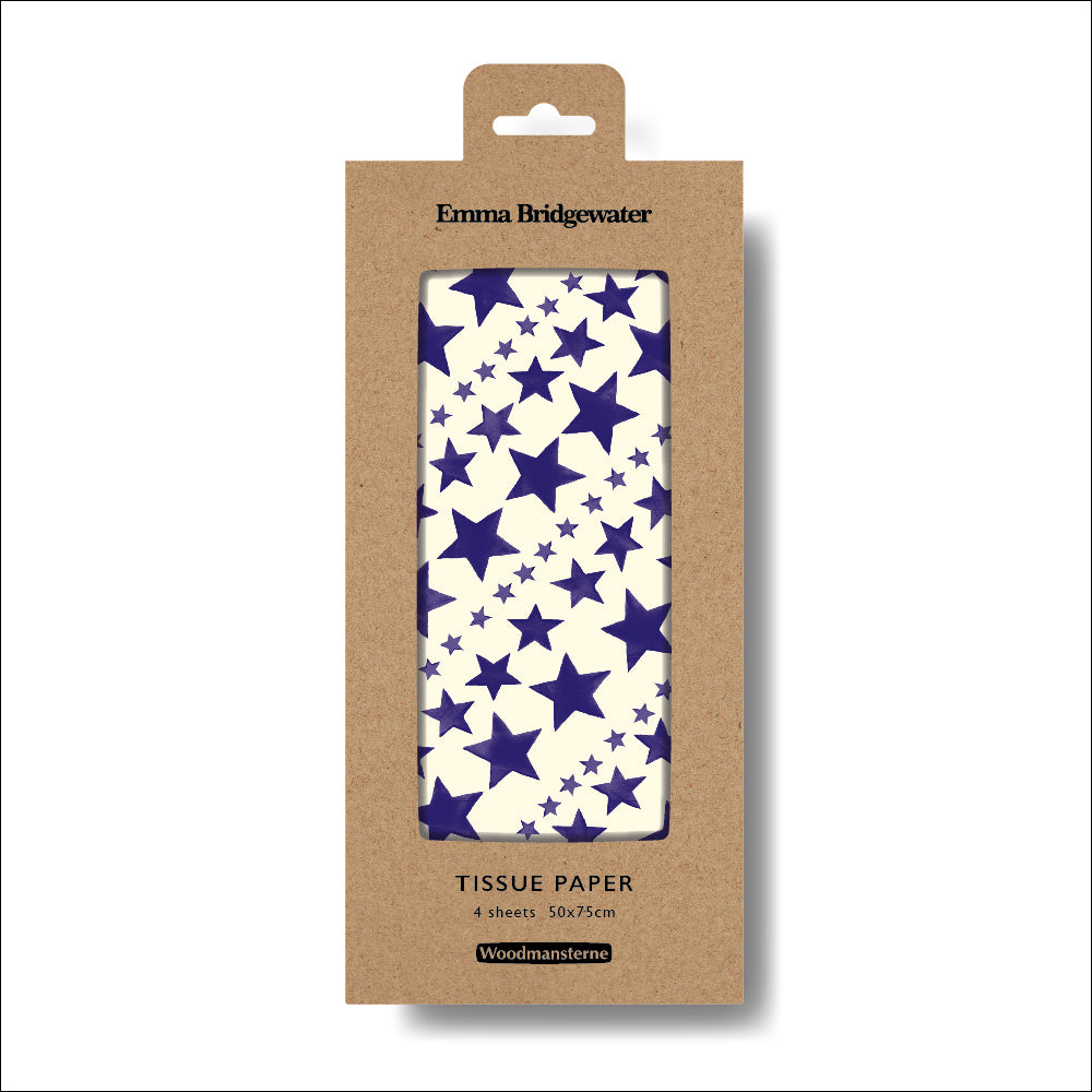 Emma Bridgewater Blue Stars Tissue Paper Pack By Penny Black