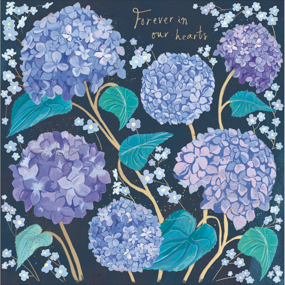 Nighttime Hydrangea Flowerheads Sympathy Card  from Penny Black